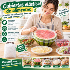 【200 piezas】Film transparente desechable, ideal para recipientes y alimentos. Se ajusta perfectamente, ofrece un buen sellado y es fácil de usar.