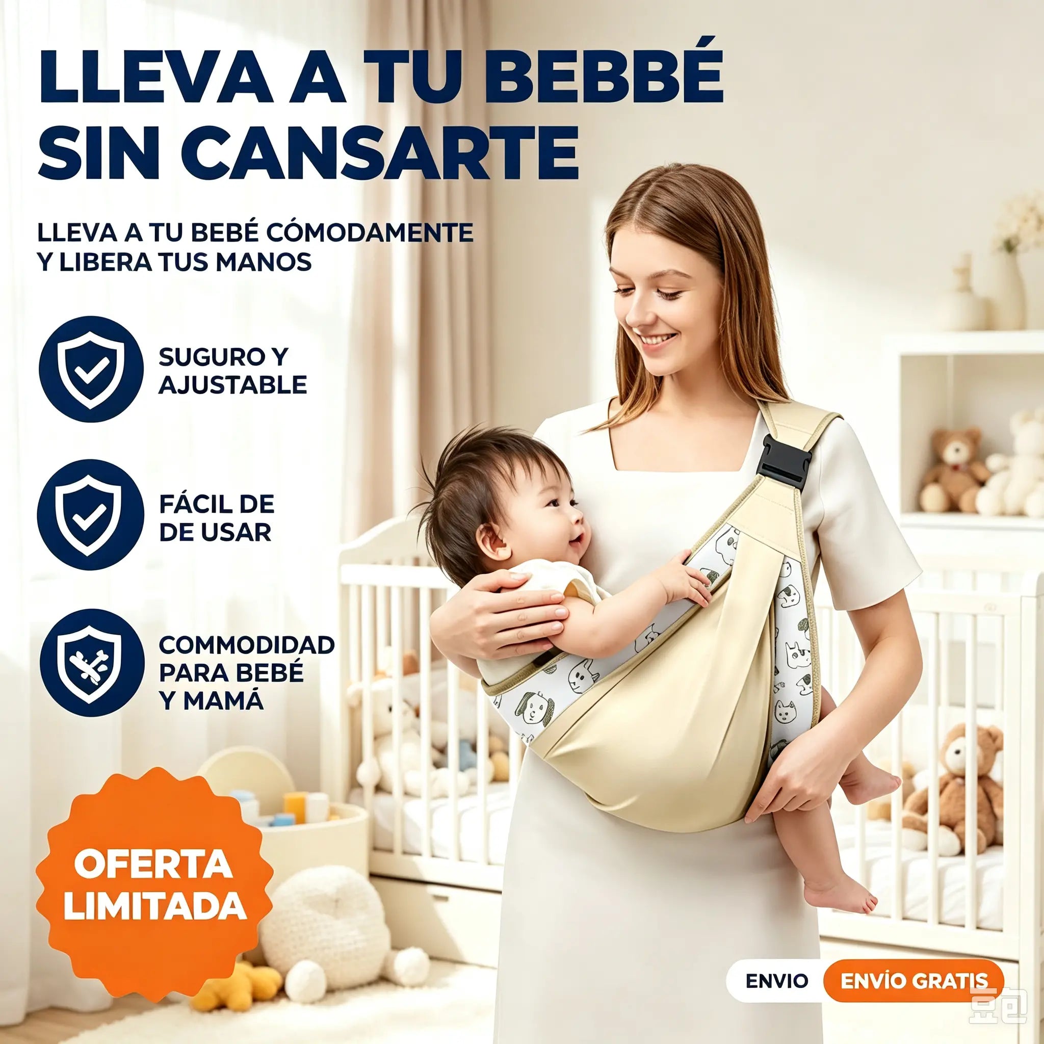 🎉 ¡Ventas superiores a 50.000 unidades! 👶 Portabebés transpirable 4 en 1: permite llevar al bebé delante o en la espalda, mirando hacia dentro o hacia fuera, cómodo para bebés de 0 a 36 meses. 💞✨
