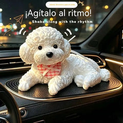 🐶✨Adorno de caniche para coche: la mejora más adorable para el salpicadero