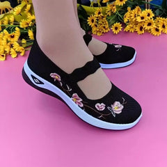 【36-41】🌸 Zapatos Casual Bordados: ¡Cómodos, Transpirables y Antideslizantes!