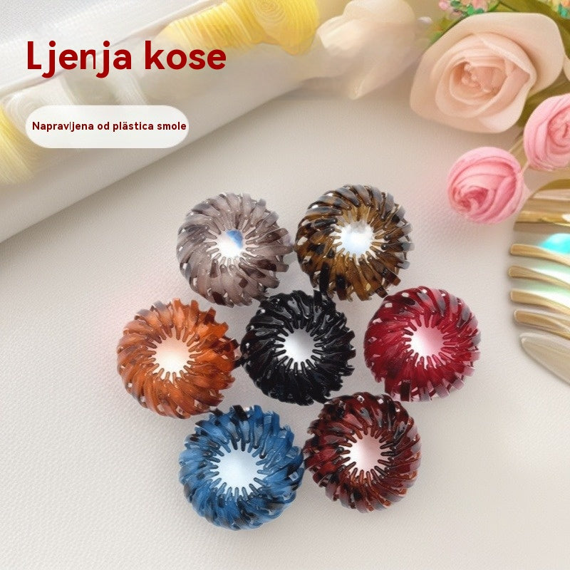 【7 komada】🎀 Nove kopče za kosu u obliku ptičjeg gnijezda: Čvrsto drže visoke repove i elegantne punđe, trenutačno revitalizirajući vaš izgled.