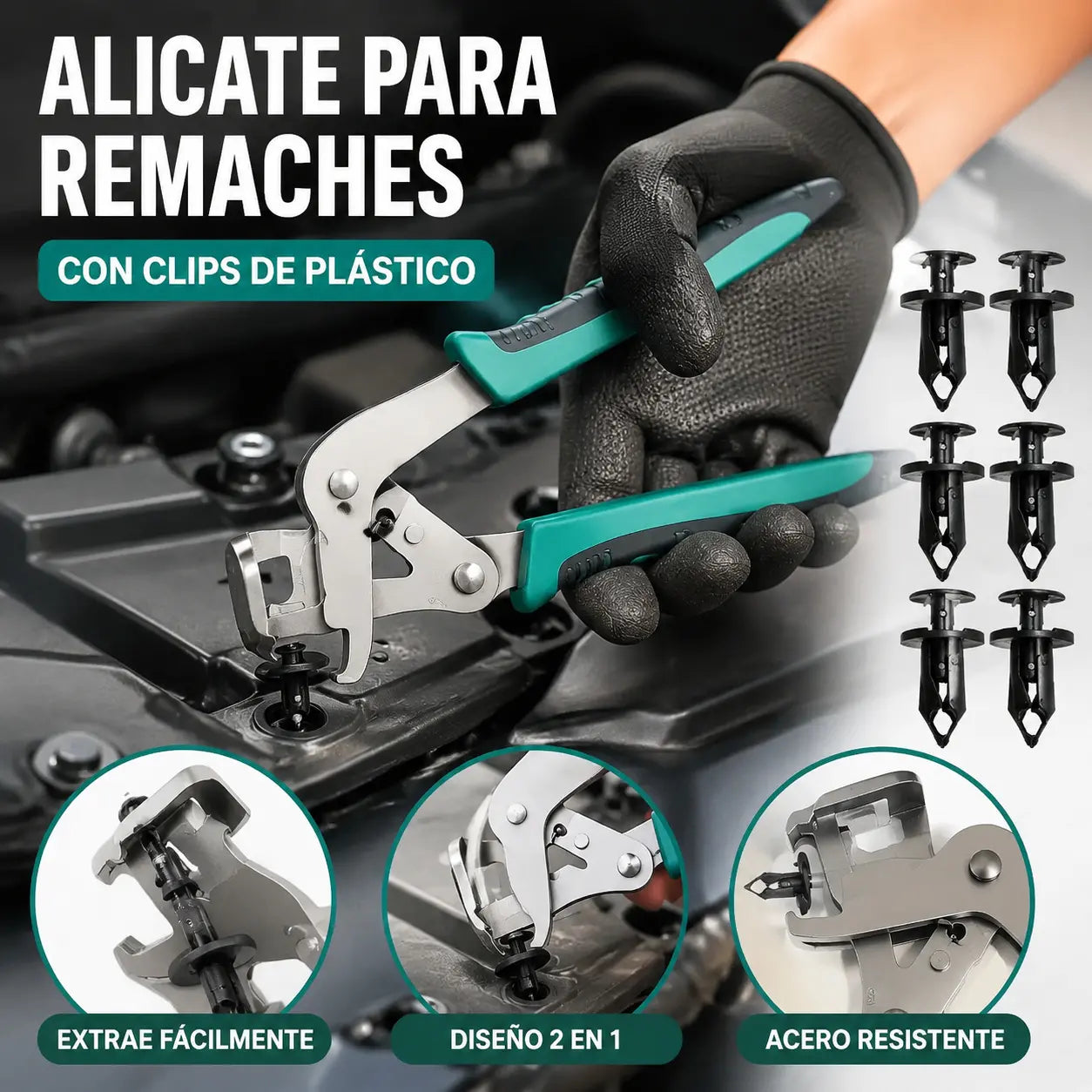 🔧 ¡Pinza Extractora de Clips para Coche: Desmonta Sin Dañar y Reutiliza!