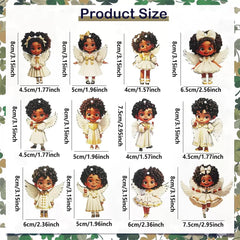 12 piezas👼 Colgante de Ángel Navideño para una Decoración Cálida y Encantadora