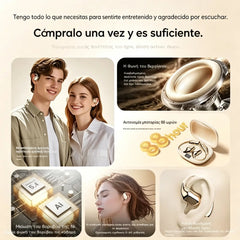 🔋Auriculares inalámbricos Bluetooth sin almohadilla integrada, con gancho para la oreja y conducción ósea🎙️🎧