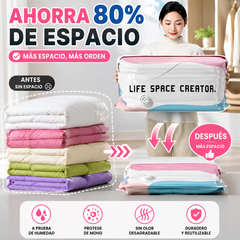 🧳【Juego de 5 piezas】💨 Bolsa de almacenamiento al vacío grande y compresible: no requiere bomba, es a prueba de fugas e ideal para ahorrar espacio en maletas y en casa ✈️