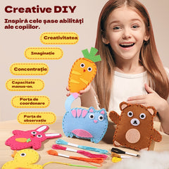 🧵✨【Paquete de materiales*6+Agujas*2+Instrucciones】Kit de costura hecho a mano DIY interesante para niños