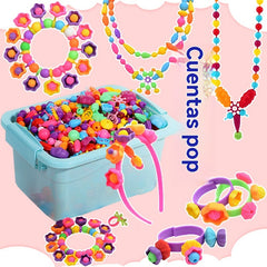 【🔥320 piezas】Juguete educativo de cuentas de arte pop versátil para niños, pulseras y collares hechos a mano con hilo de cuentas.