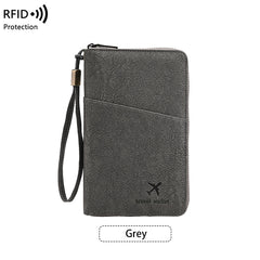 ✈️ Portapasaportes RFID de Viaje | Organizador Elegante para 4 Pasaportes y Documentos, Seguro y Práctico