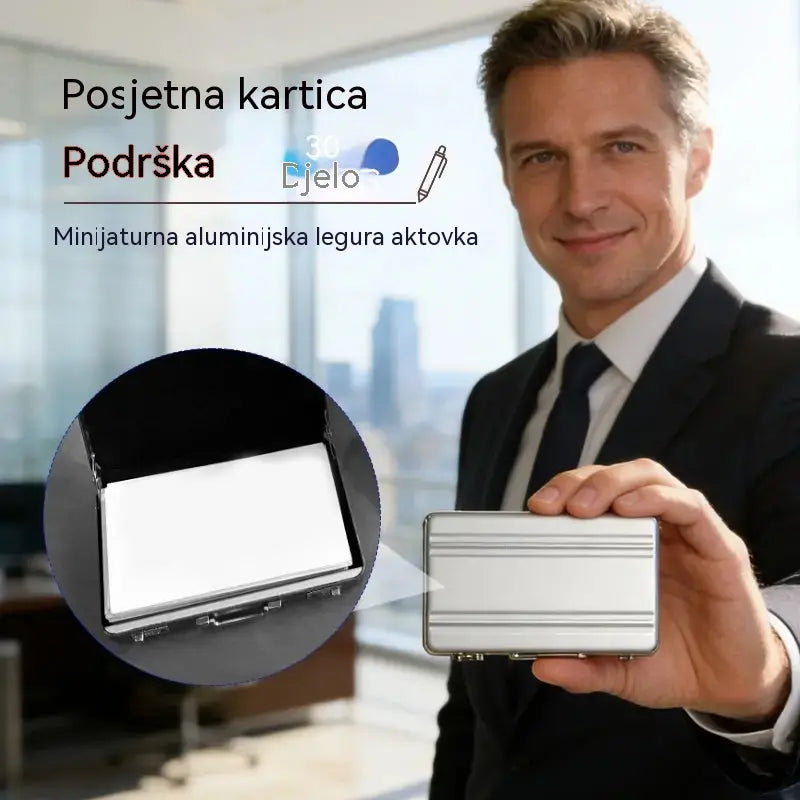 💼 Mini aluminijska kutijica za kartice | Kompaktna, elegantna i izdržljiva ✨