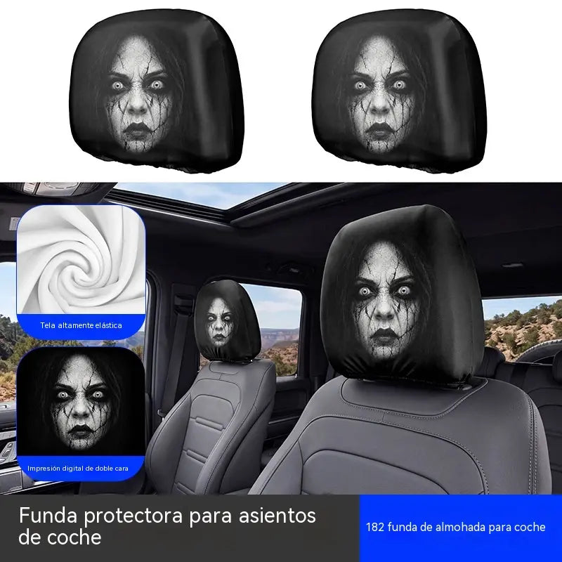 4 piezas 26 €- Funda de cojín para asiento de coche con expresión divertida