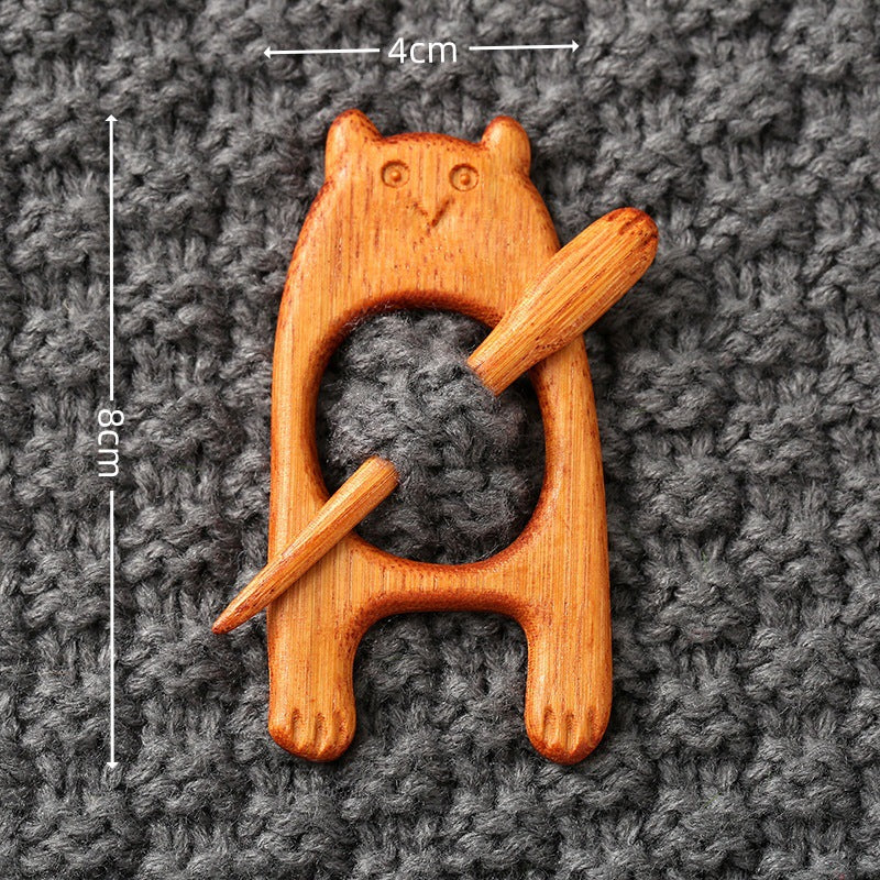 3 artículos 25 euro🎁Broche de madera con forma de animal para regalar