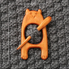 3 artículos 25 euro🎁Broche de madera con forma de animal para regalar