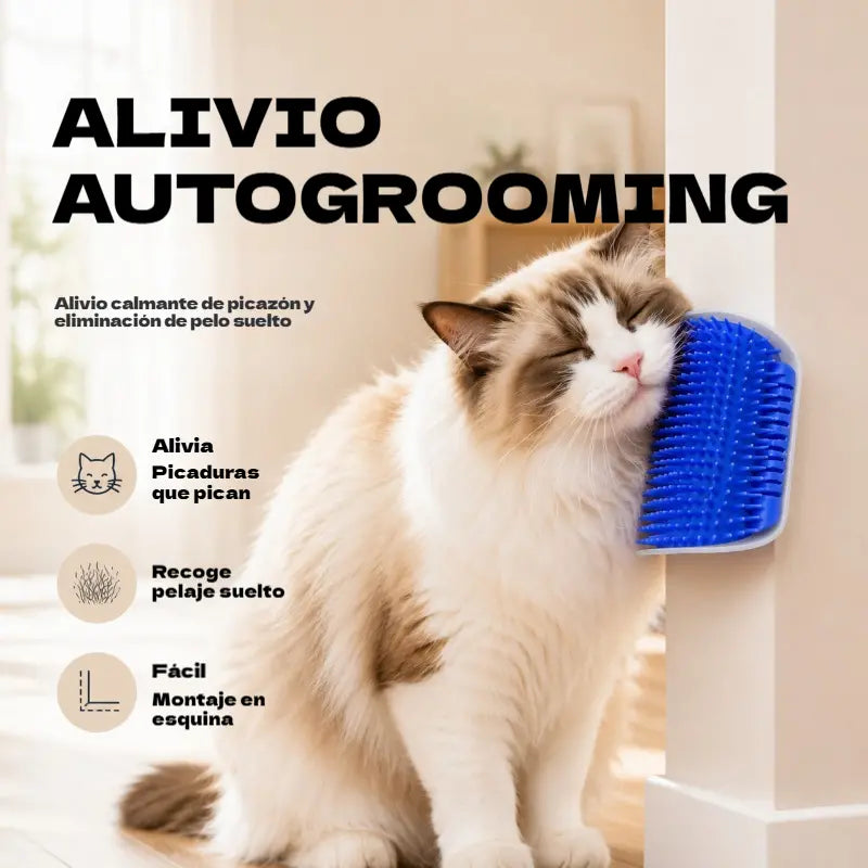 🐱🌿 Rascador para gatos: permite que tu gato se limpie solo en casa, dejando su pelaje suave y reduciendo las bolas de pelo ✨🧶