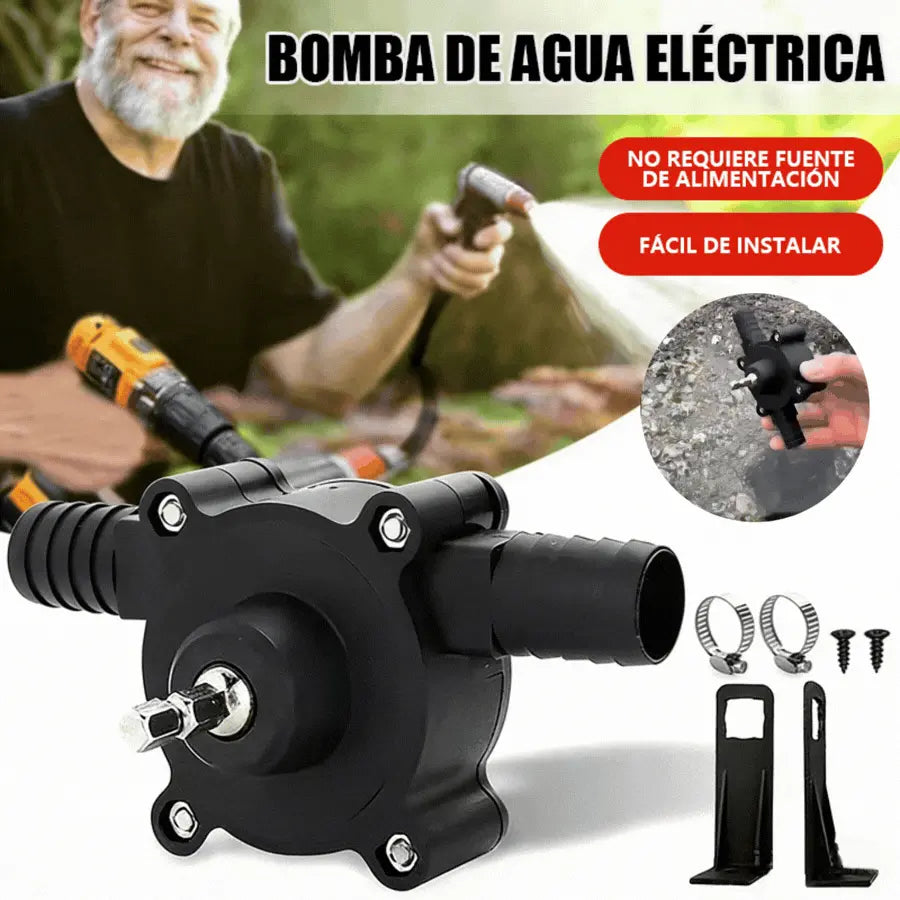 🌌🔩Bomba de Agua Portátil sin Electricidad – Compatible con Taladro, Autocebante y Práctica