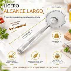 🕷️ Pinzas de Cocina 2 en 1 para Freír y Escurrir