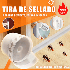 🔥🚪【10M】Banda de sellado inferior de puerta de PVC: a prueba de insectos y viento
