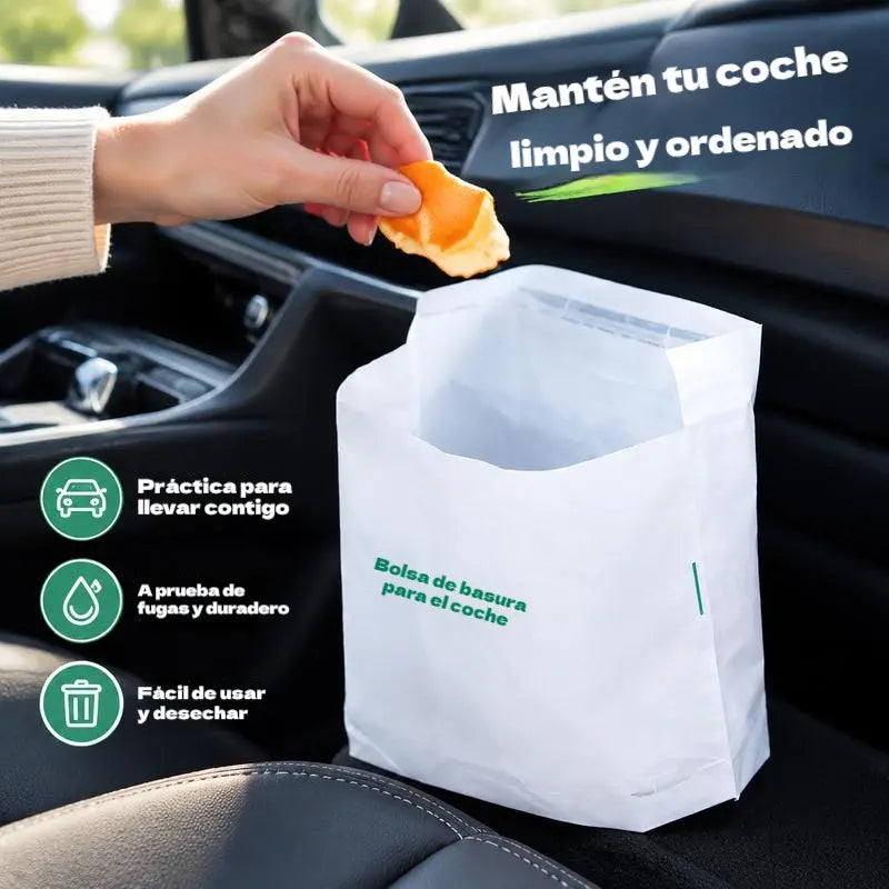 🚗 Bolsas Autoadhesivas para Basura y Organización del Coche