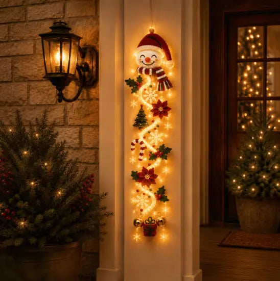 🎄🎃Poslední den! 🎅Užijte si 49% slevu na osvětlené vánoční dekorace na dveře!