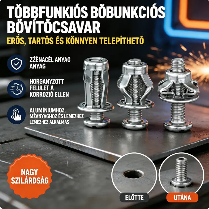 🔥50% KEDVEZMÉNY【100 darabos】M4M5M6 Táguló csavaros sapkás anya Szegecsanya