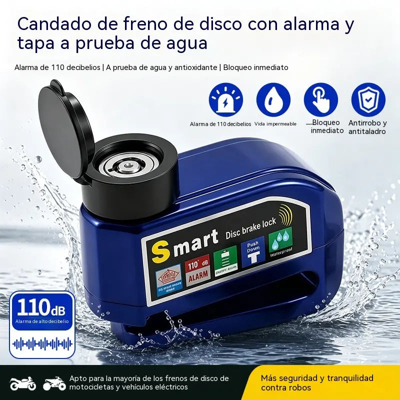 📢📢 ¡40% DE DESCUENTO! ⏰ Candado de freno de disco resistente al agua con sistema de alarma