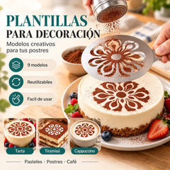 ☕ Molde de acero inoxidable para arte latte de café