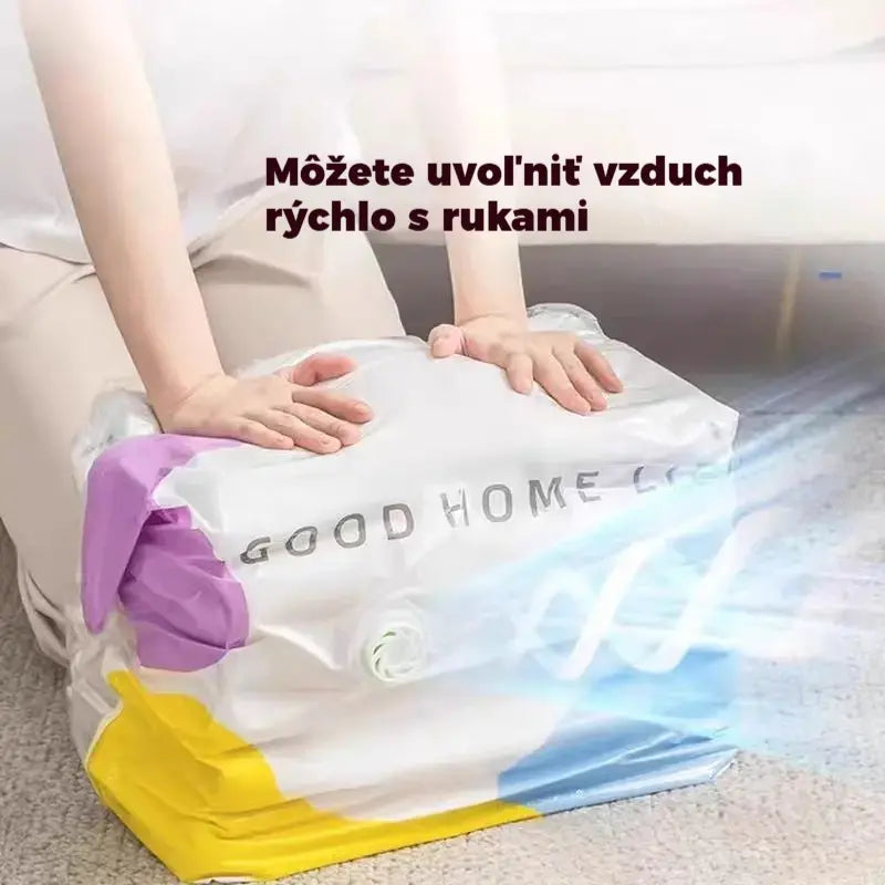 🧳【5-dielna sada 28 eur】💨 Veľké, stlačiteľné vákuové úložné vrecko: nevyžaduje pumpičku, je nepriepustné a ideálne na úsporu miesta v kufri a doma ✈️