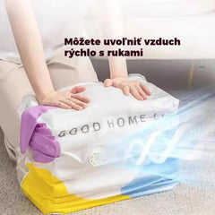 🧳【5-dielna sada 28 eur】💨 Veľké, stlačiteľné vákuové úložné vrecko: nevyžaduje pumpičku, je nepriepustné a ideálne na úsporu miesta v kufri a doma ✈️