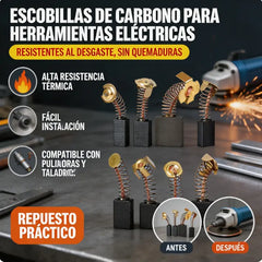 🧰🧰Escobillas de carbón para herramientas eléctricas, amoladoras angulares, martillos eléctricos, taladros eléctricos, máquinas de corte y taladros manuales.