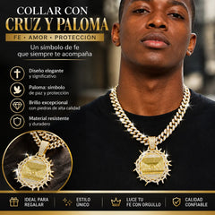 📢📢 ¡50% de descuento! ✨ Colgante Cuban Link con purpurina | Realza tu estilo al instante 💎