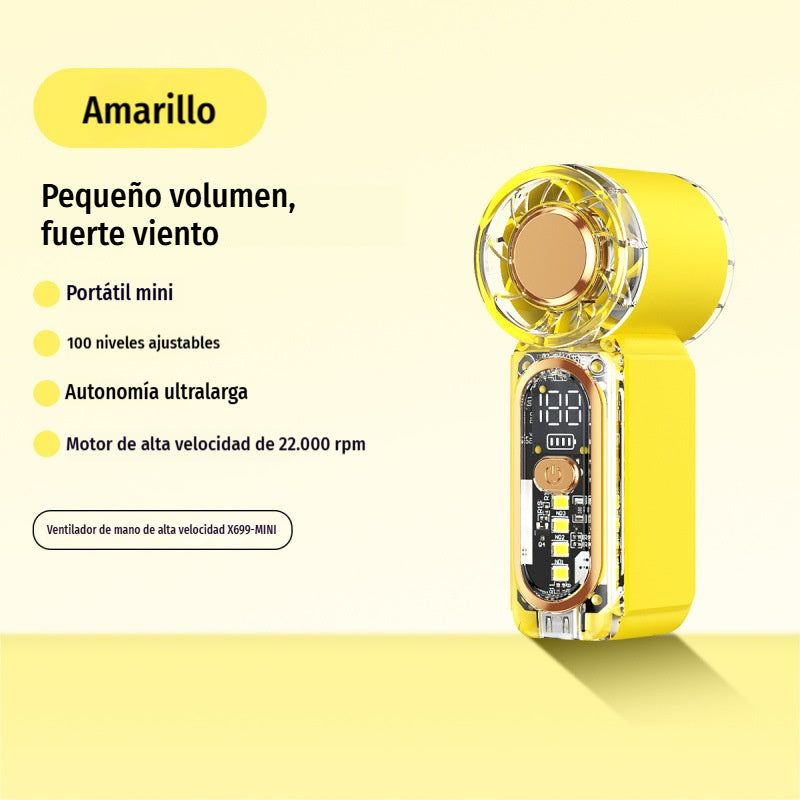 🥳🌬️Ventilador pequeño portátil de alta velocidad y larga duración.