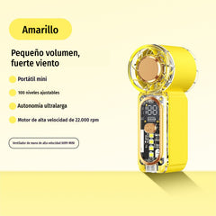 🥳🌬️Ventilador pequeño portátil de alta velocidad y larga duración.