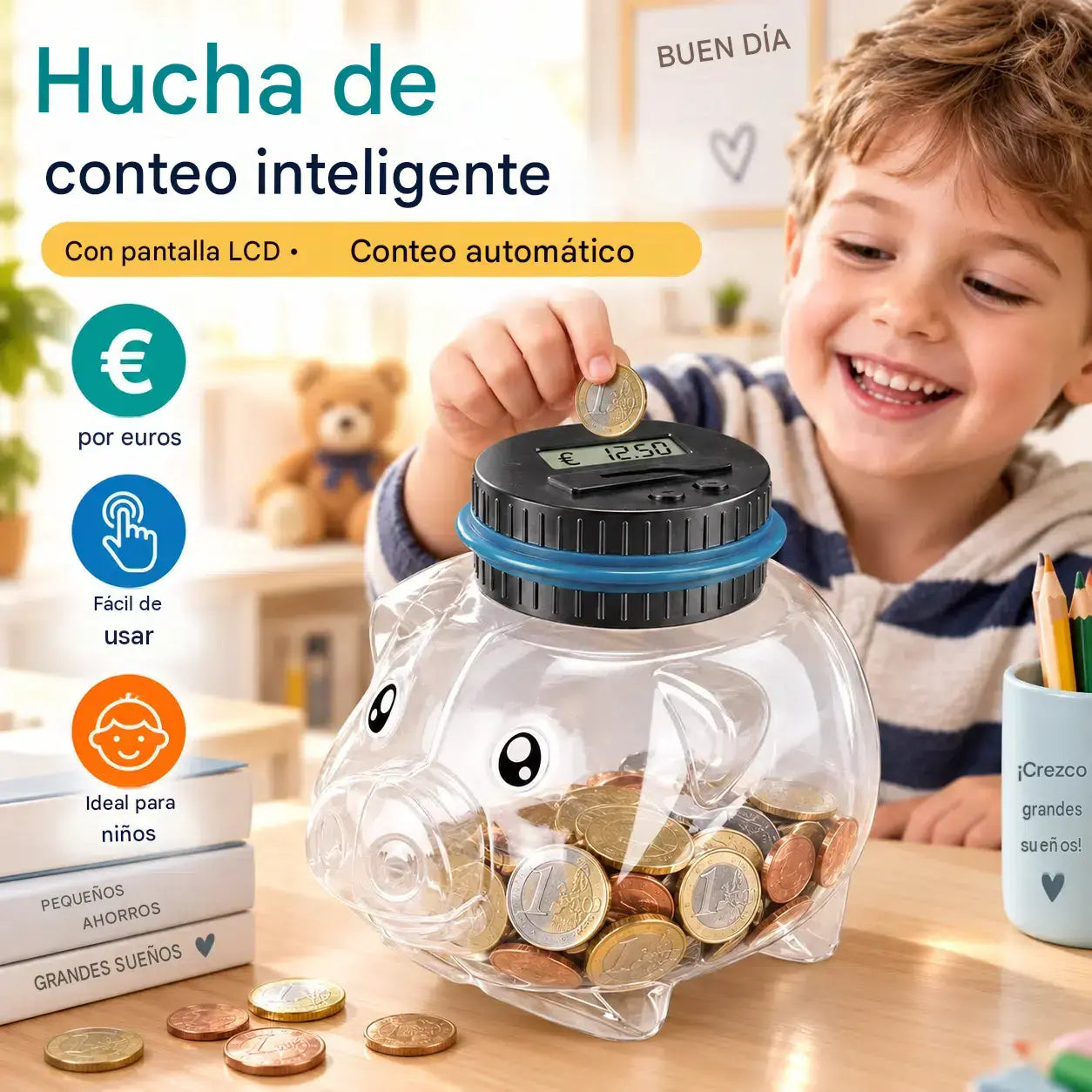 🐷🔐 Hucha, Hucha creativa para contadores inteligentes