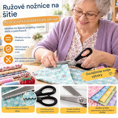 2 kusy za 22 eur🔥Kúpte 1 a druhý získate zadarmo✂️ Profesionálne cikcakovacie nožnice – ostré nožnice na látku so zúbkovaným ostrím