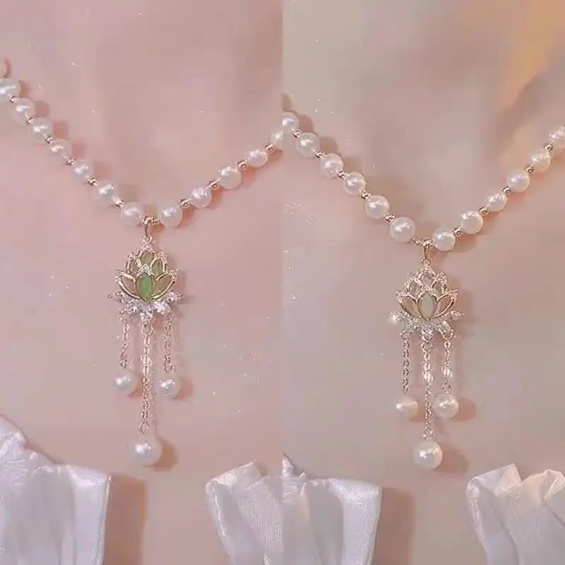 🧡Collar de perlas de clavícula con temperamento