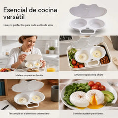 🍳 Huevera de Microondas 2 Huevos | Cocina Huevos al Vapor en Minutos Sin Aceite