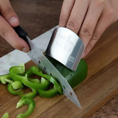 🔥【Paquete de 6 piezas】👨‍🍳🔪Protectores de dedos de acero inoxidable para cortar verduras