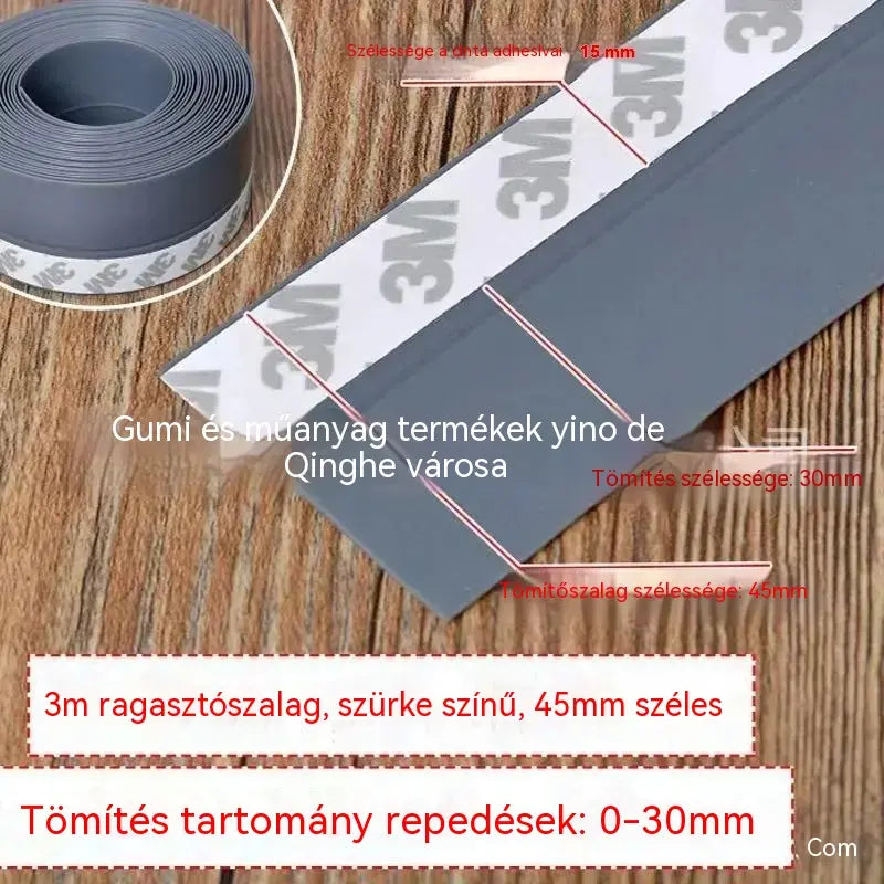 🚪 PVC ajtó alsó tömítőszalag – Por- és huzatálló