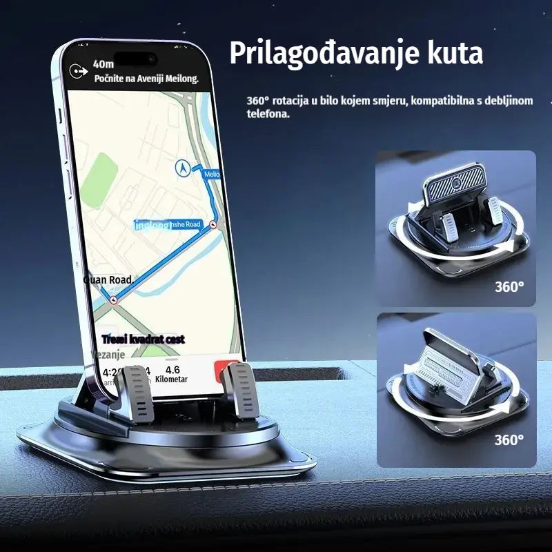 🔥【50% POPUSTA】🚗 Sigurno i pametno: Ultimativni 2-u-1 držač za telefon u automobilu! 🚗