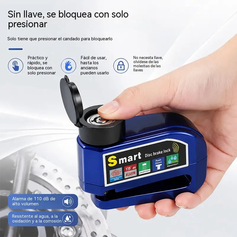 📢📢 ¡40% DE DESCUENTO! ⏰ Candado de freno de disco resistente al agua con sistema de alarma