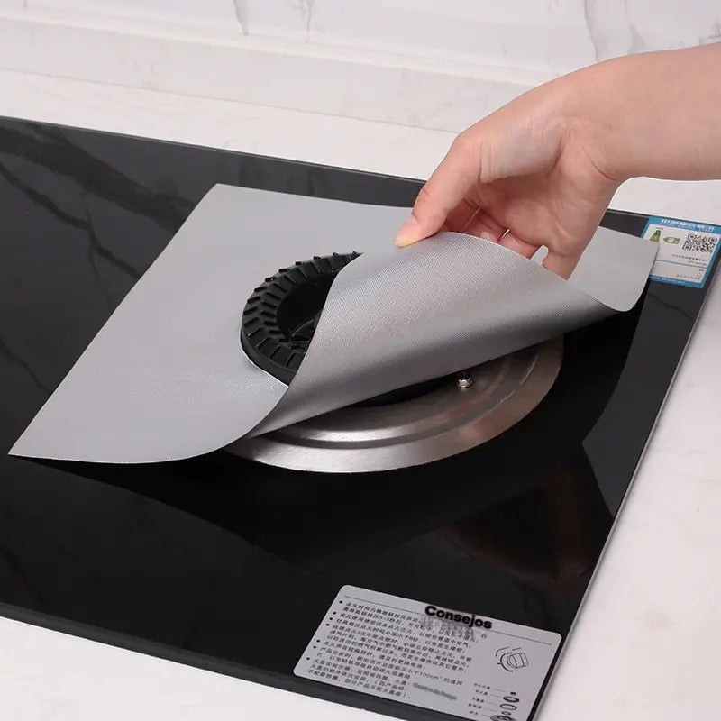 🥳【Paquete de 8 piezas】🔥🍳Alfombrilla para estufa de gas resistente a altas temperaturas, a prueba de aceite y manchas.