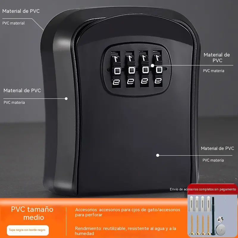 🔐 ¡50% de descuento por tiempo limitado! ⚡ Caja de llaves mural con cerradura de combinación reajustable: resistente a la corrosión, de gran capacidad, robusta y duradera ✨