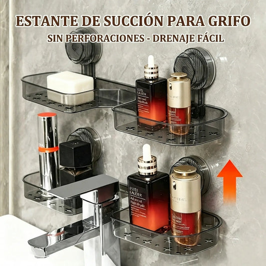 💦💦Soporte de ventosa para grifo - No requiere perforación - fácil drenaje