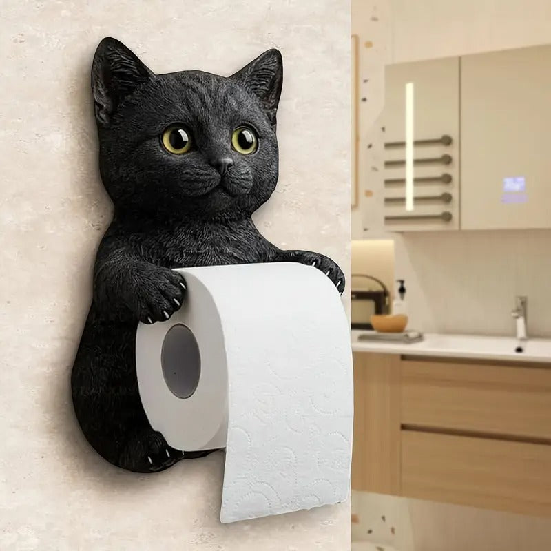 🐱 Adorable portarrollos de papel higiénico con estampado de gatos
