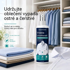 3 lahvičky za 560 Kč👔✨ Sprej na odstranění záhybů z oblečení – okamžité vyhlazení bez žehličky, ideální na cesty, bez statické elektřiny a pro svěží oblečení.