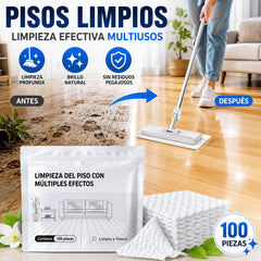 100 unidades de pastillas limpiadoras multiusos antibacterianas y desodorizantes | Aptas para madera dura, suelos laminados, azulejos y paredes de autocaravana