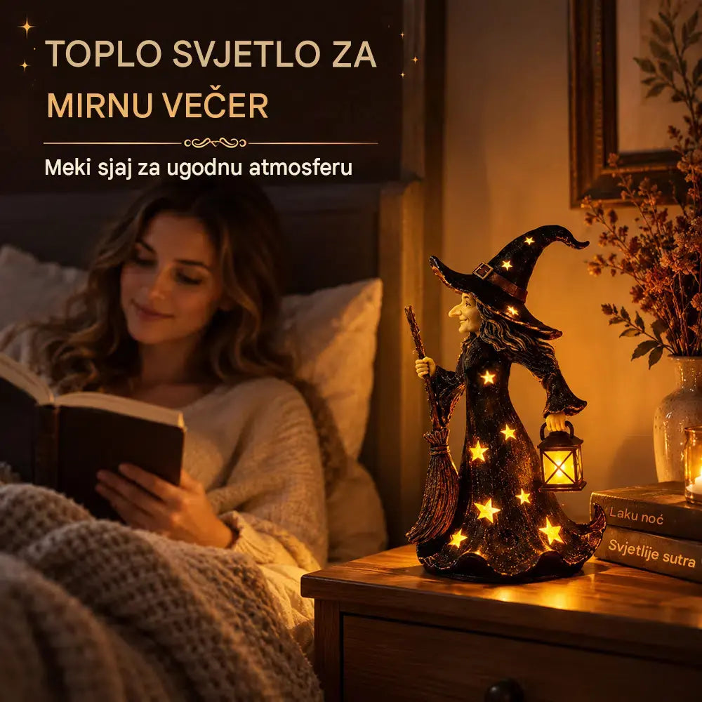 🧙✨Ukrasna noćna lampa „Zvjezdana vještica”