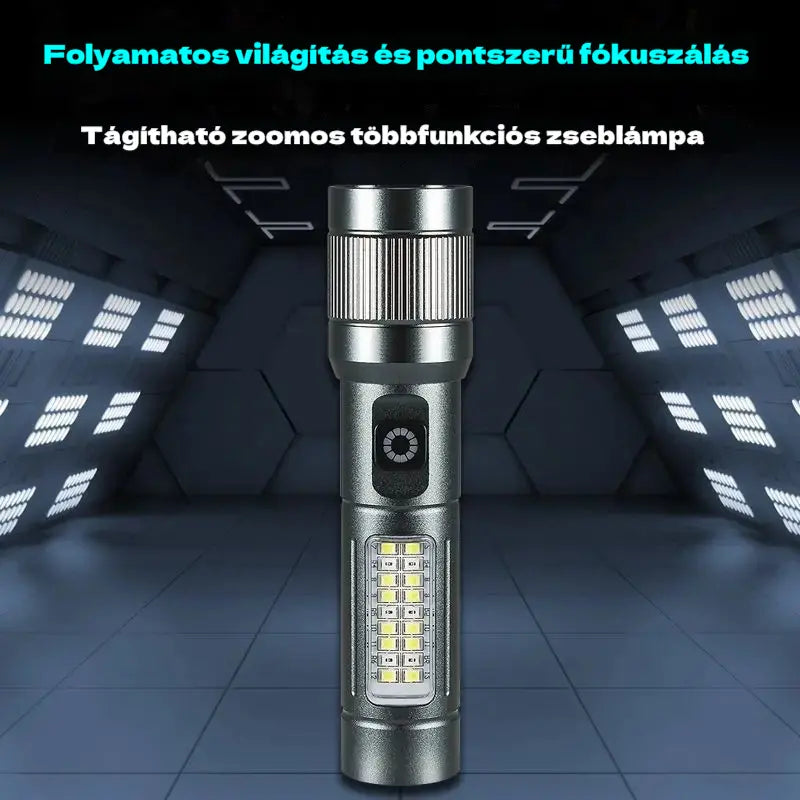 🔦 Többfunkciós LED-es zseblámpa zoommal