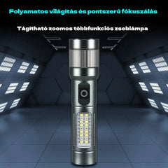 🔦 Többfunkciós LED-es zseblámpa zoommal