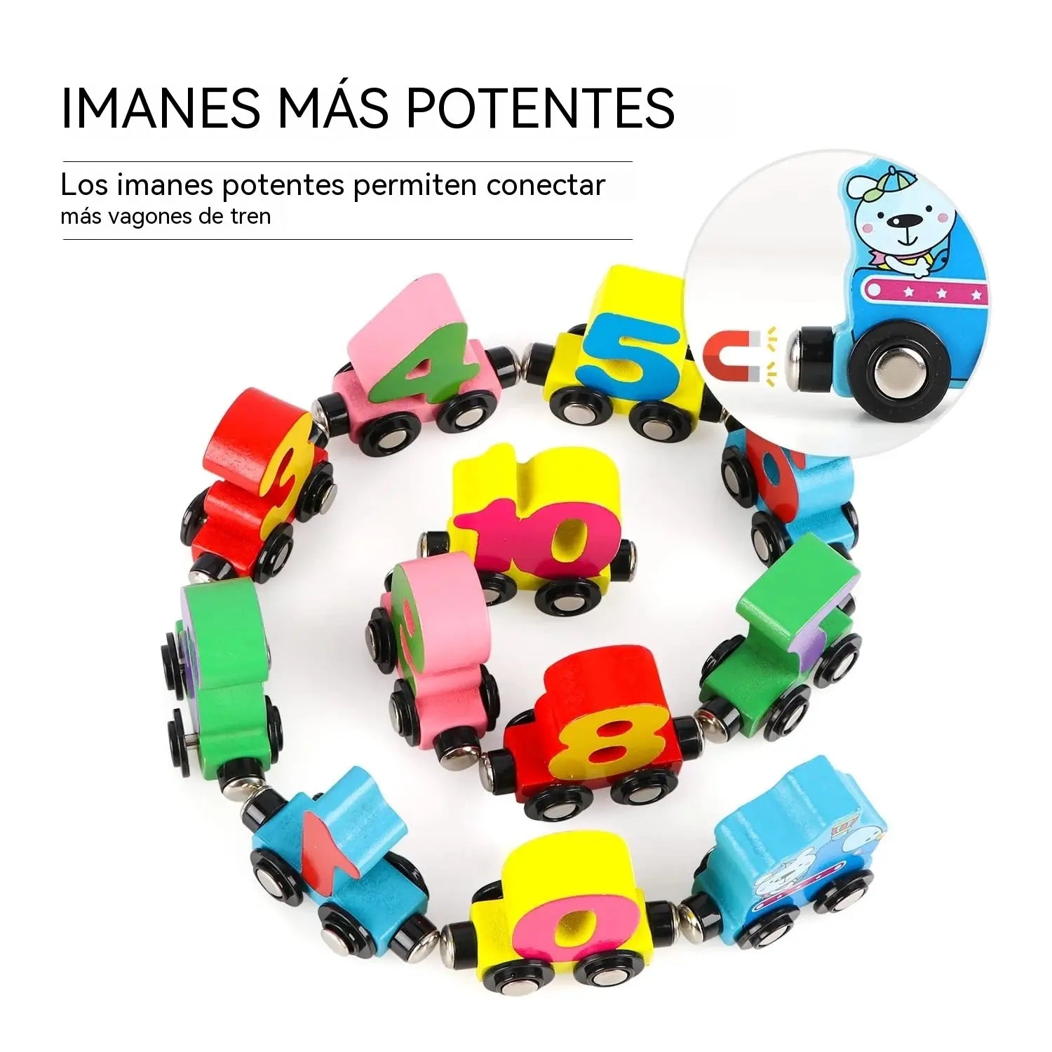 🚂✨ Tren Infantil de 12 Piezas para Aprender Jugando 🔢