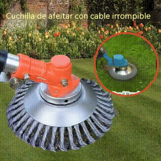 🔥6 pulgadas🔥 Cabezal de Desbroce con Rueda de Alambre de 6" – ¡Elimina las Malas Hierbas Rápido y Fácil!